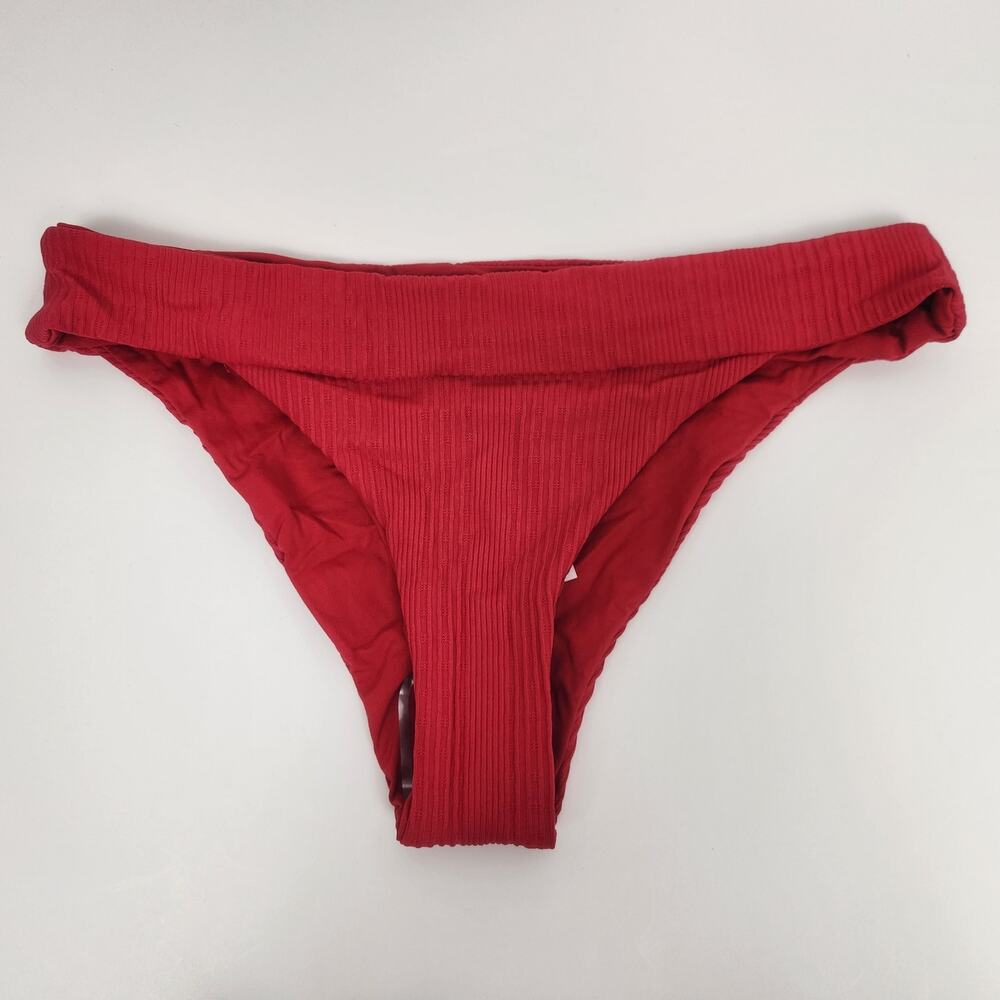 L*Space Veronica Bikini Bottom in Lipstick Red Size Medium NWOT Low Rise